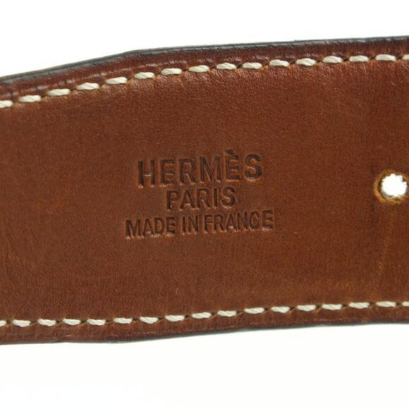 Hermès Black x Silver Reversible Cadena H Belt Kit